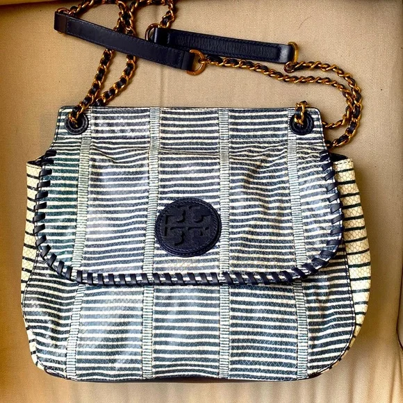 Tory burch striped discount crossbody